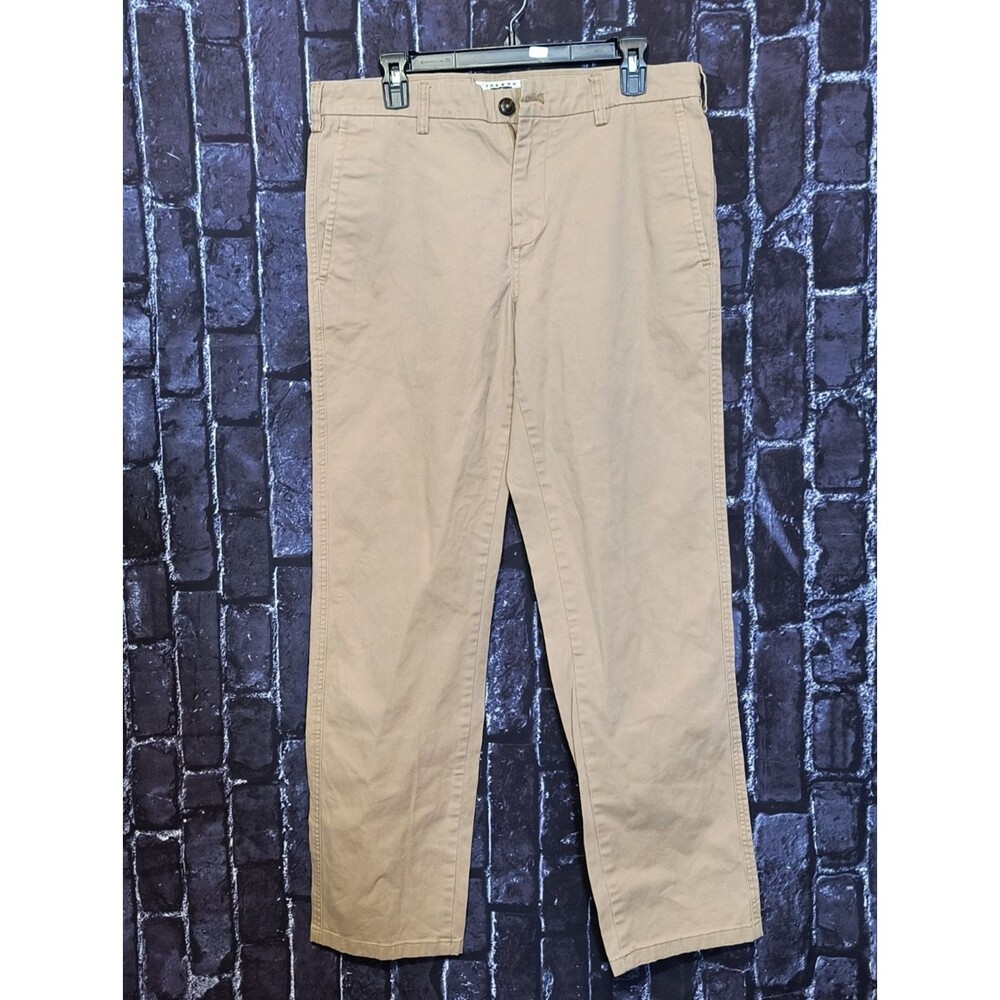 Joseph Abboud Stretch Chino Pants Men's Size 34x32 Tan Khaki Flat Front Pocketed